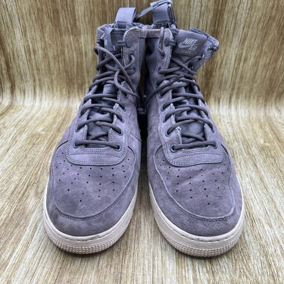 Nike SF Air Force 1 Mid Men's Size 13 Gunsmoke‎ Suede Sneakers Shoes 917753-007 - Picture 2 of 10